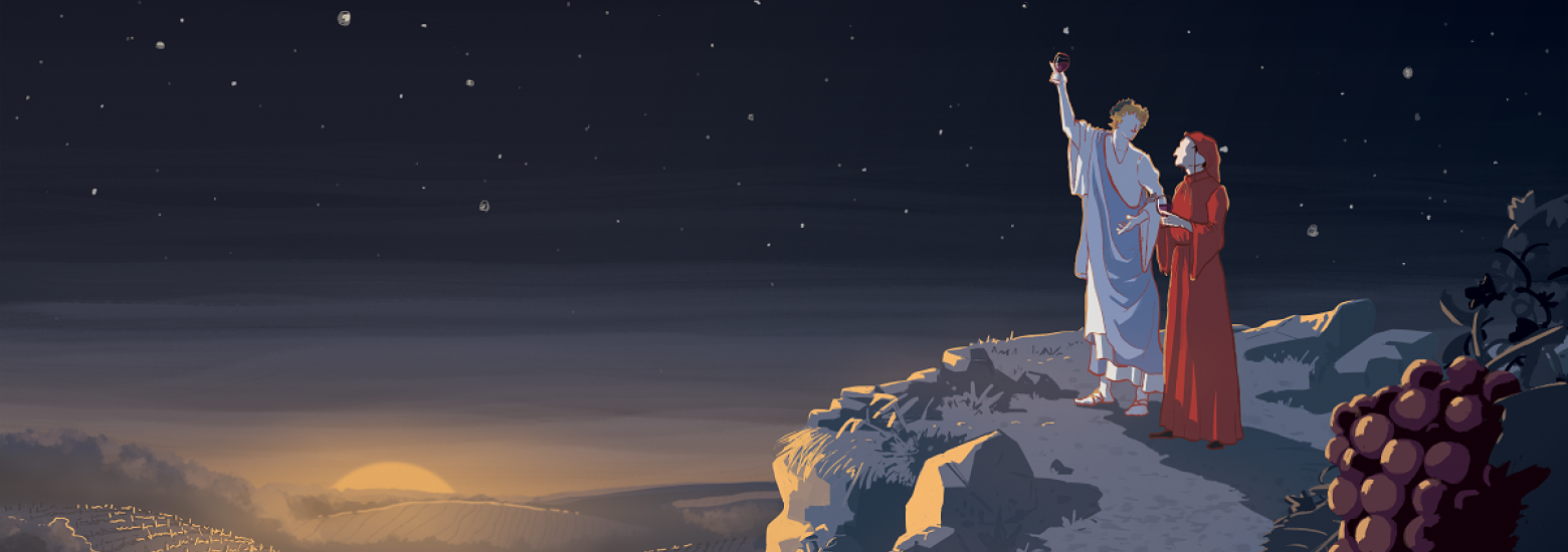 Dante in vigna a Montalcino - Siena